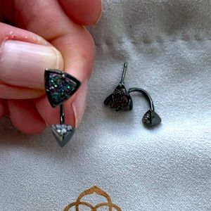 Kendra Scott Perry Ear jacket Earring in Gunmetal